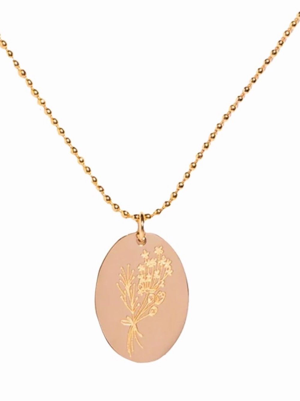 Gold Floral Tiny Bouquet Necklace